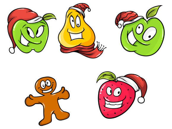 Christmas Bundle Food Illustrations for Crafting