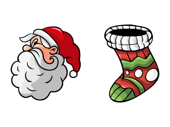 Christmas Bundle Sock Illustrations for Branding and Marketing