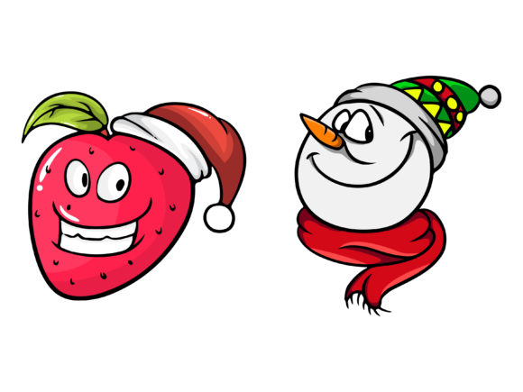 Christmas Bundle Strawberry Illustrations