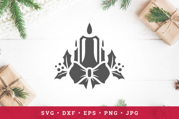 Christmas Candles with Bow Icon Isolated – A Versatile Illustration for Content Design