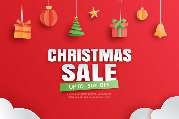 Christmas Sale Banner 1 Illustrations for Website and Editorial Use