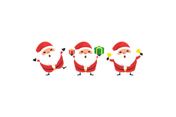 Christmas Santa Cutes Illustration Set for Festive Crafting
