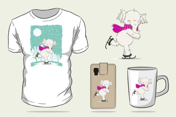 Christmas Season with Happy Cute Animal Illustrations