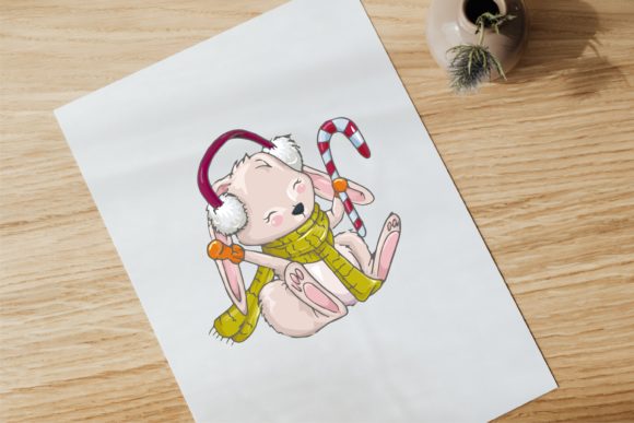 Christmas Winter Snow with Cute Bunny Illustration Review