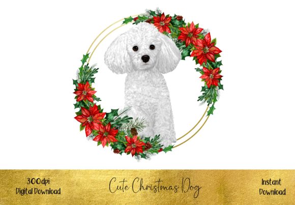 Cute Christmas Maltese Poodle Illustration Review