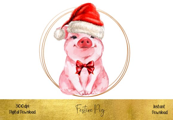 Cute Christmas Pig Illustration Review