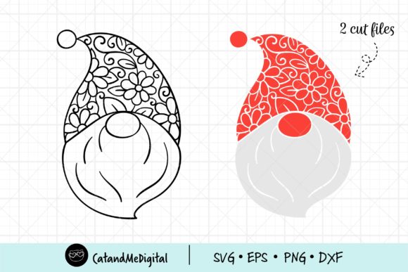 Floral Christmas Gnome Illustrations