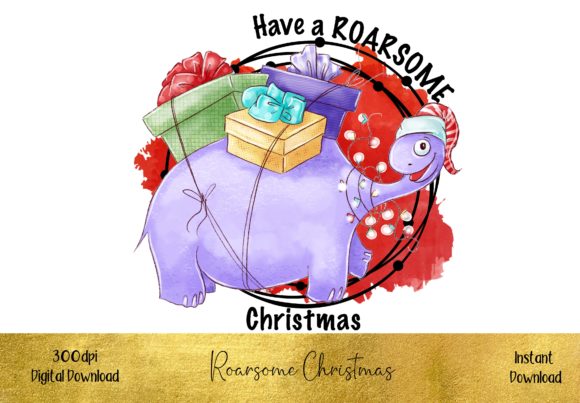 Have a ROARSOME Christmas Illustrations