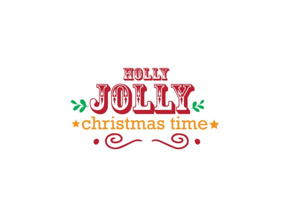 Holly Jolly Christmas Time Illustration