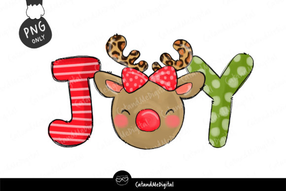 Reindeer Christmas Joy Illustration Review