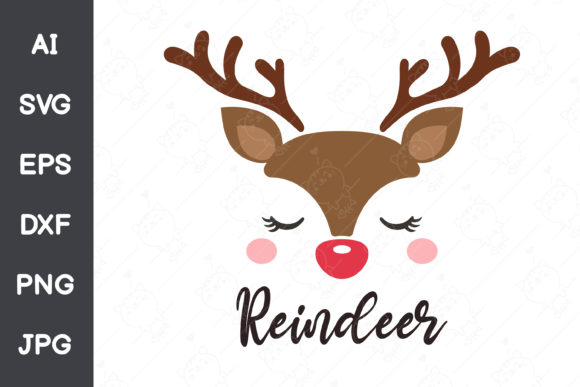 Reindeer’s Face Christmas Illustration Review